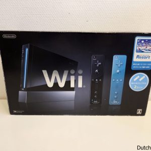 Nintendo Wii - Black Console - Wii Sports Resort + Super Mario Bros. - Boxed - JAPAN